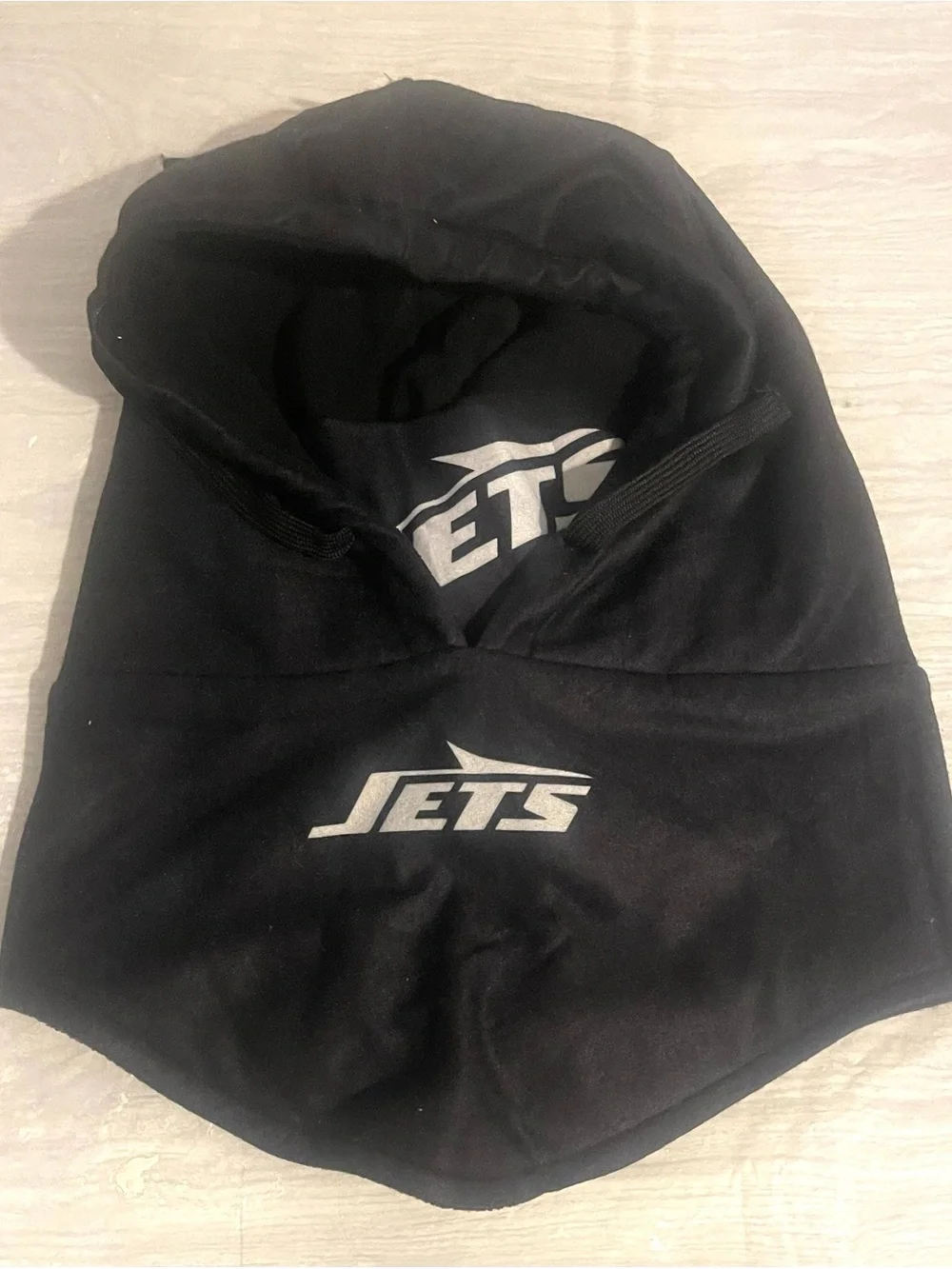 Jets Black Men's Hooded Neck Warmer